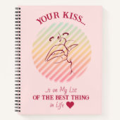 ラブ引用文ロマンチックキスノート ノートブック (正面)