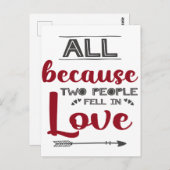 ラブ引用文ヴァレンティーンズデイタイポグラフィ ポストカード (正面/裏面)