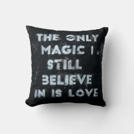 ラブ引用文白黒グラフィティ クッション