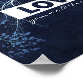 ラブ引用文自然アートポスター青 ポスター (角)