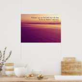 ラブ引用文。どこへ行っても魂は留まる ポスター (キッチン)