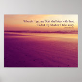 ラブ引用文。どこへ行っても魂は留まる ポスター (正面)