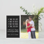 ラブ応援ウォッカビーユーモアのあるルホリデーフォトカード シーズンカード (スタンド正面)