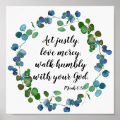 ラブ慈悲聖なる書物、 経典カスタム感動的引用文 ポスター (正面)