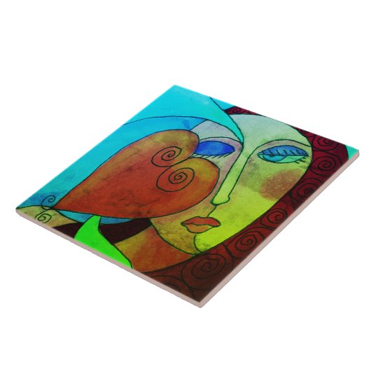 ラブ抽象芸術デジ絵画タル タイル (側面)