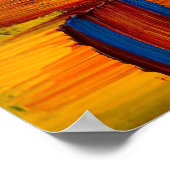 ラブ抽象芸術ハート油パステルポスター ポスター (角)