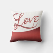 ラブ抽象芸術 |手モダンカジュアル文字スクリプト クッション (裏面)