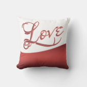 ラブ抽象芸術 |手モダンカジュアル文字スクリプト クッション (正面)