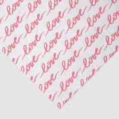 ラブ文字パターンピンクバレンタインデー 薄葉紙 (詳細)