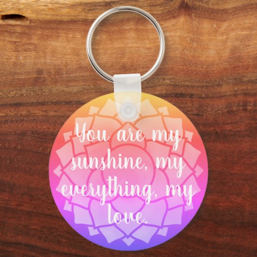 ラブ文字レインボーフラワーフローラチャクラ霊気余吾 キーホルダー (裏面)