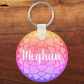 ラブ文字レインボーフラワーフローラチャクラ霊気余吾 キーホルダー (正面)