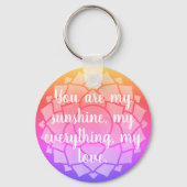 ラブ文字レインボーフラワーフローラチャクラ霊気余吾 キーホルダー (裏面)