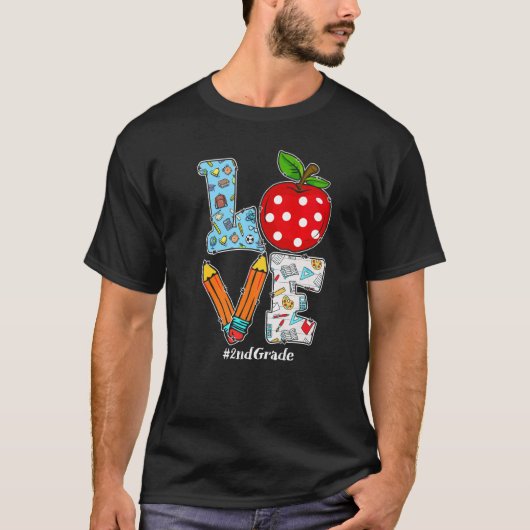 ラブ新学期かわいいハロー2年生先生S Tシャツ (正面)
