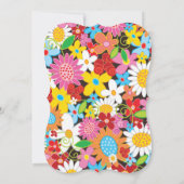 ラブ春の花ブライダルシャワーパーティー招待状 招待状 (裏面)