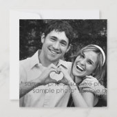 ラブ春の花婚約お洒落招待状 招待状 (裏面)