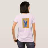 ラブ春スタックグリッター感動的ワードシャツ Tシャツ (裏面フル)