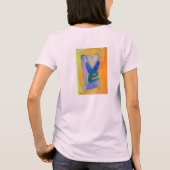 ラブ春スタックグリッター感動的ワードシャツ Tシャツ (裏面)