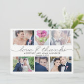 ラブ書リの結婚感謝のフォトカード サンキューカード (スタンド正面)