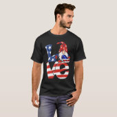 ラブ格言アメリカ国旗7月4日 Tシャツ (正面フル)