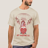 ラブ格言ハッピーネーム引用文ヴァレンティーンズユニセックスデイ Tシャツ (正面)