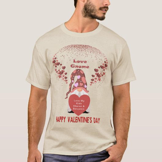 ラブ格言ハッピーネーム引用文ヴァレンティーンズユニセックスデイ Tシャツ (正面)