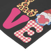 ラブ格言ヴァレンティーンズデイレッドバッファロープレイドレオパール ショートテーブルランナー (コーナー)