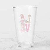 ラブ格言ヴァレンティーンズデイレッドバッファロープレイドレオパール タンブラーグラス (裏面)