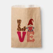 ラブ格言ヴァレンティーンズデイレッドバッファロープレイドレオパール フェイバーバッグ (正面)