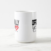 ラブ検証済みハートチェックマーク コーヒーマグカップ (中央)