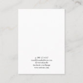 ラブ渦巻形のイヤリングで作られる 名刺 (裏面)