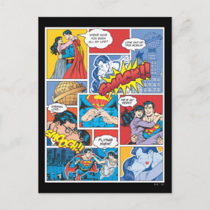 ラブ漫画スライド – 色 ポストカード