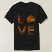 ラブ火星惑星宇宙探査天文学サイエン Tシャツ (デザイン正面)