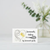 ラブ焼いたブラック&ホワイトベーカリー付き 名刺 (スタンド正面)