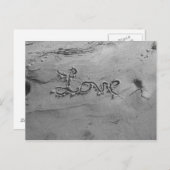 ラブ白黒はがき ポストカード (正面/裏面)