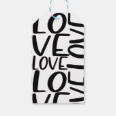 ラブ白黒ミニマル ギフトタグ (裏面)