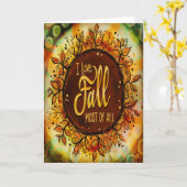 ラブ秋かわいらしフローラ葉インスピリティティ カード (黄色い花)