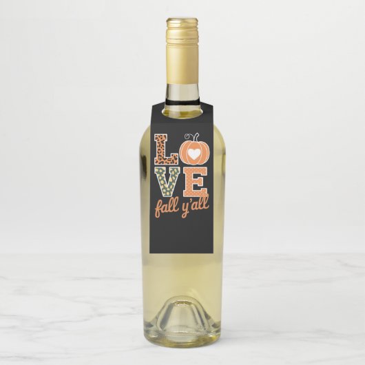 ラブ秋オールレオパード印刷秋感謝祭 ボトルネックタグ (ボトル)