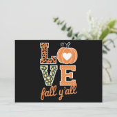 ラブ秋オールレオパード印刷秋感謝祭 招待状 (スタンド正面)