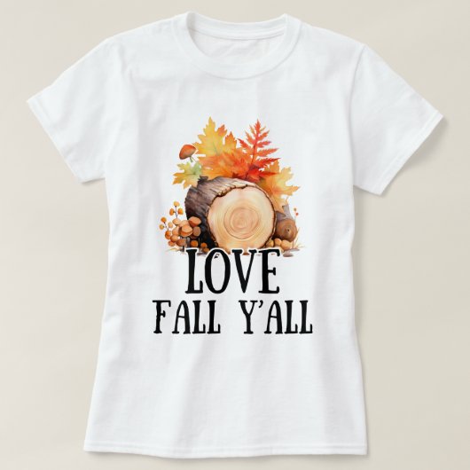 ラブ秋オール | 紅葉 | かわいい秋 Tシャツ (デザイン正面)