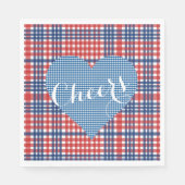 ラブ秋カントリーKitschウェディングパーティー スタンダードランチョンナプキン (正面)