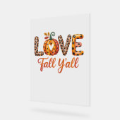 ラブ秋ヤール秋 アクリルサイン (傾斜)