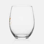 ラブ秋感謝祭カスタマイズ家族の名前 ステムなしワイングラス (左)