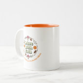 ラブ秋感謝祭カスタマイズ家族の名前 ツートーンマグカップ (正面左)