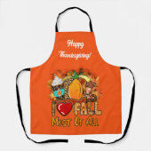 ラブ秋秋カスタマイズ文字と色 エプロン (正面)