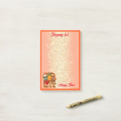 ラブ秋秋カスタマイズ文字と色 ポストイット (デスク上)