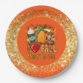 ラブ秋秋カスタマイズ色 ペーパープレート (正面)