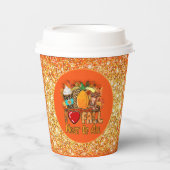 ラブ秋秋カスタマイズ色 紙コップ (正面)