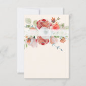 ラブ空白のリーオレンジと赤フローラの予算結婚を計上 招待状 (正面)