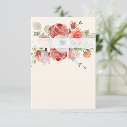 ラブ空白のリーオレンジと赤フローラの予算結婚を計上 招待状 (スタンド正面)