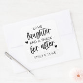 ラブ笑結婚いスナックバッグカスタムステッカー スクエアシール (封筒)